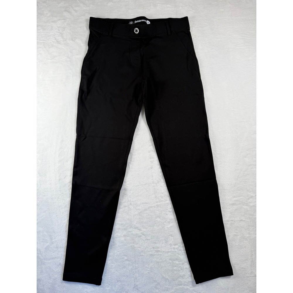 Betabrand Dress Pant Yoga Pants Womens Medium Black Skinny W1166-BK Office Work